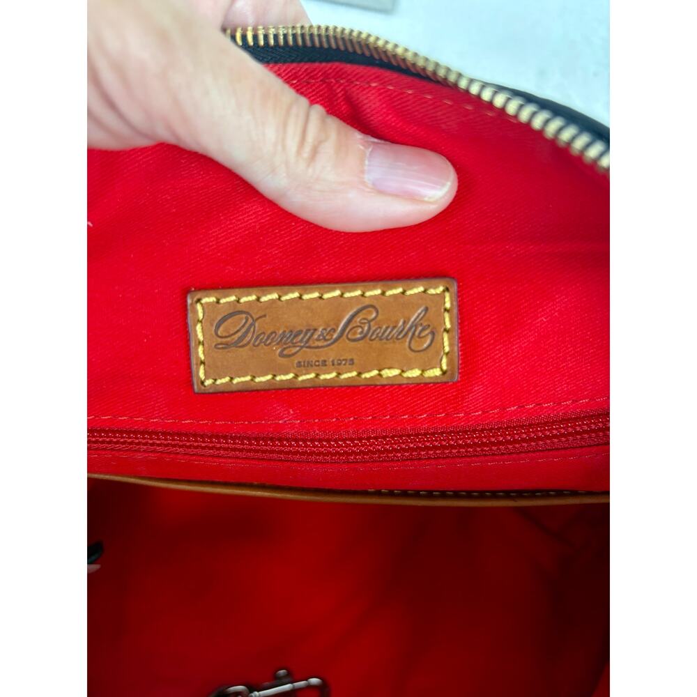 Dooney & Bourke NWT Bristol Satchel, Black Pebble Leather with Matching Pouch - Picture 9 of 16